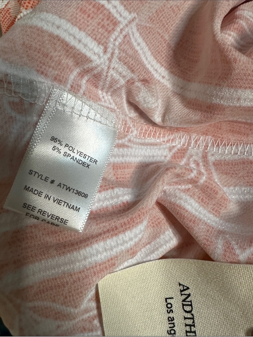 💞 Floral Coral Boot‑Cut Pants with White Print NWT - Picture 6 of 6